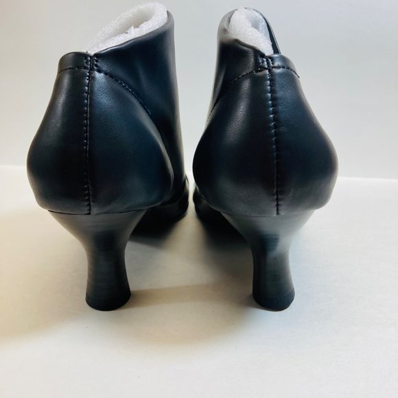 Adrianna Papell Ankle Boots 8M Hayes Black Leather Heels New with box - Picture 8 of 11